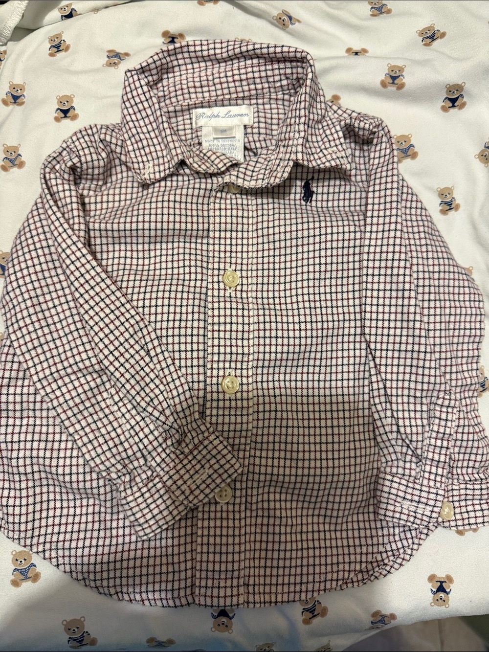 Ralph Lauren Boys' Navy & Red Grid Button-Down Shirt